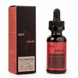 Bottle of Pachamama CBD Tincture - Focus - Goji Cacao