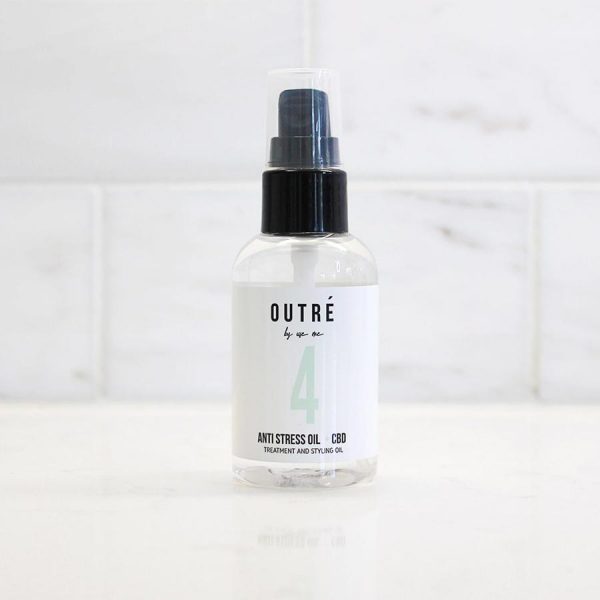 Front of Outre CBD Hair Oil Bottle