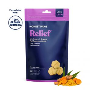 Front of Honest Paws Relief CBD Bites Package