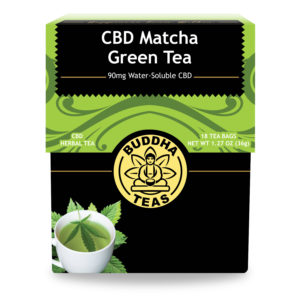 Package of Buddha Teas CBD Matcha Green Tea CBD Herbal Tea