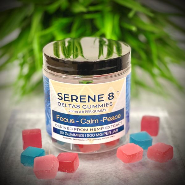 Package of Serene 8 25mg Delta 8 Gummies
