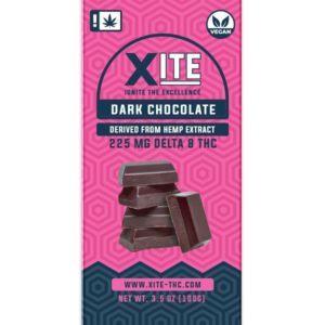 XITE Delta 8 THC Dark Chocolate Bar 225mg