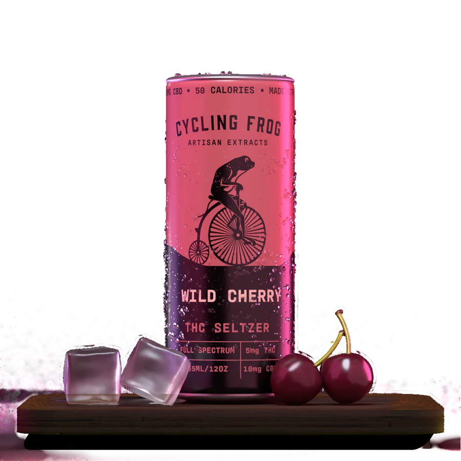 Cycling Frog THC CBD Seltzer Wild Cherry Delta 9 Seltzer   Cherry 900x.webp