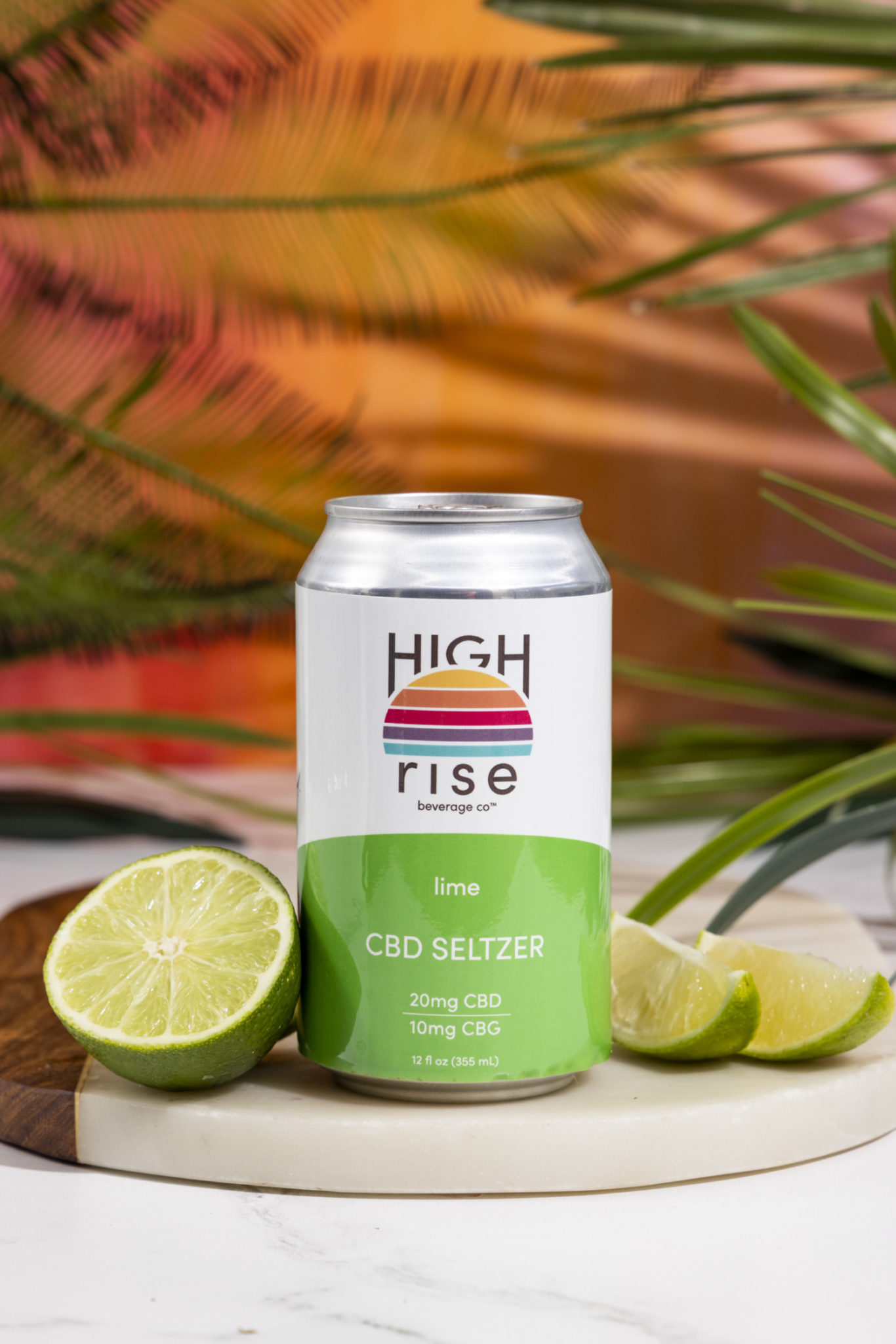 High Rise CBD Seltzer Lime 4 pack Trek CBD